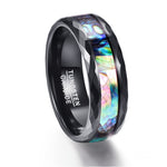 Tungsten Carbide Abalone Shell Ring