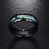 Tungsten Carbide Abalone Shell Ring