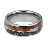 Tungsten Carbide Arrow Koa Wood Inlay Ring